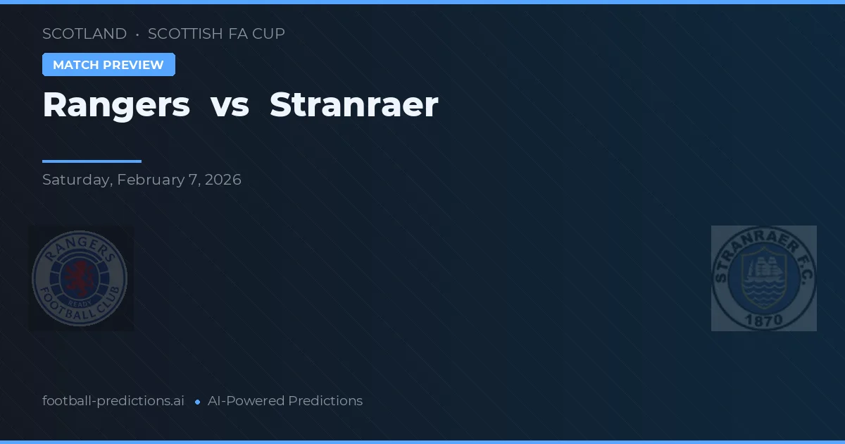Rangers vs Stranraer — typy i zapowiedź meczu