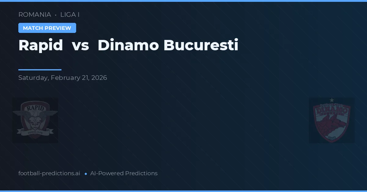 Rapid vs Dinamo Bukareszt — typy i zapowiedź meczu