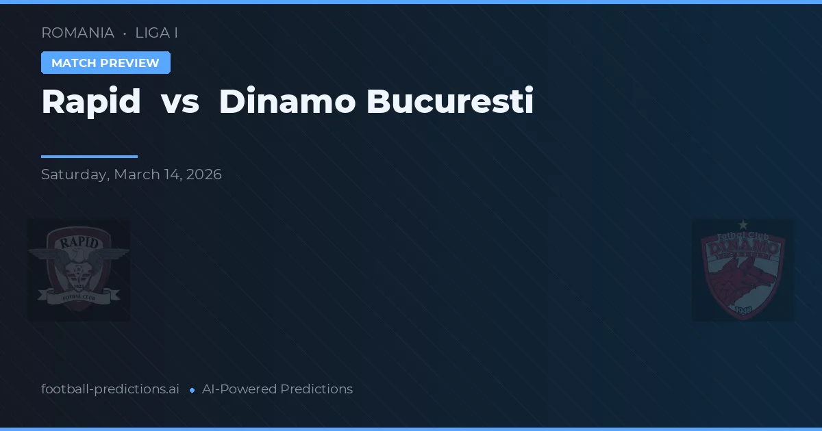 Rapid vs Dinamo Bukareszt — typy i zapowiedź meczu