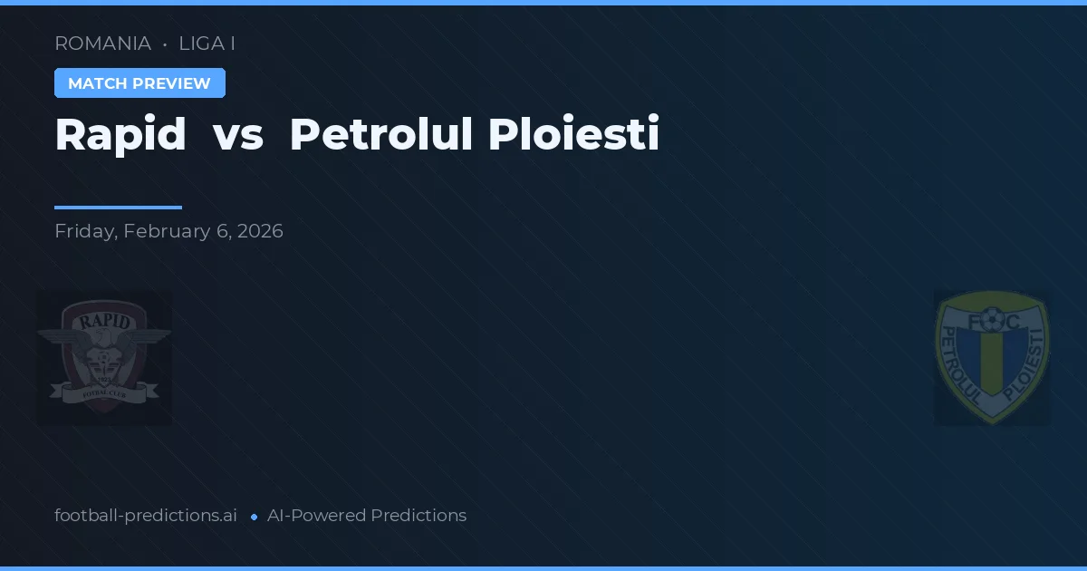 Rapid vs Petrolul Ploiești — typy i zapowiedź meczu
