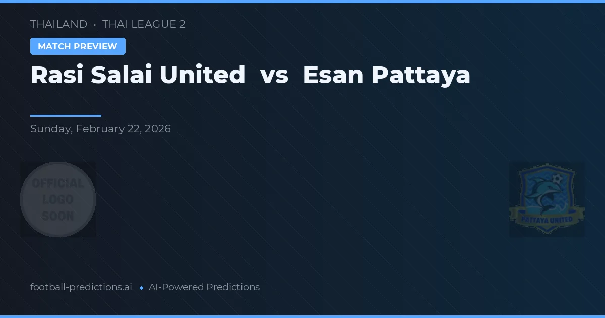 Rasi Salai United vs Esan Pattaya — typy i zapowiedź meczu