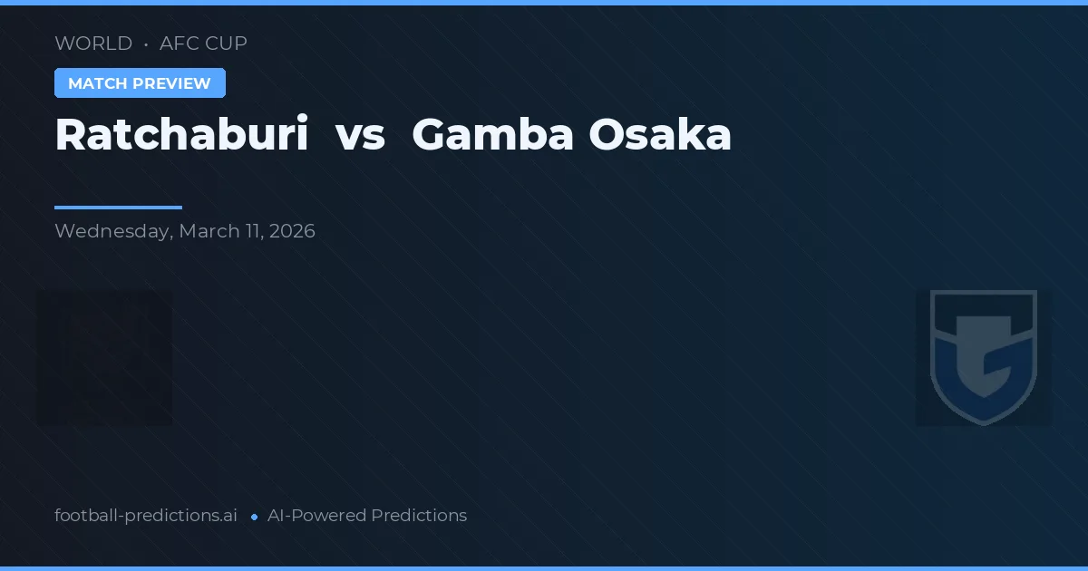 Ratchaburi vs Gamba Osaka — typy i zapowiedź meczu