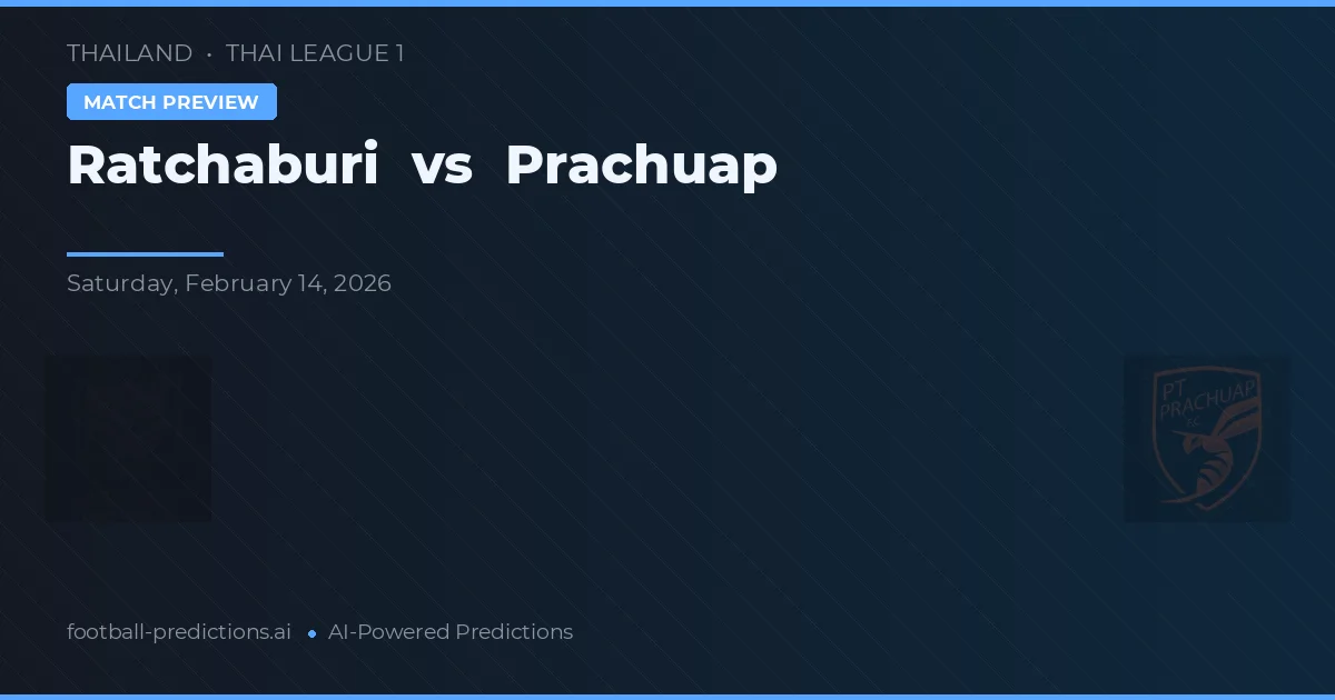 Ratchaburi vs Prachuap — typy i zapowiedź meczu
