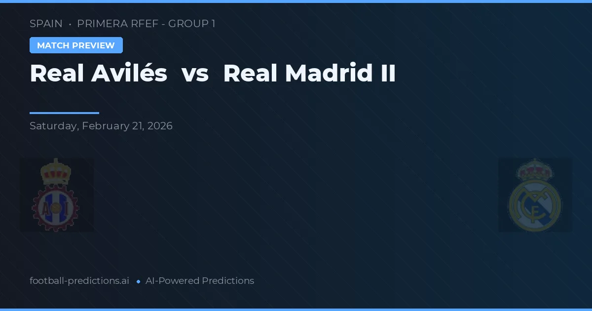 Real Avilés vs Real Madryt II — typy i zapowiedź meczu