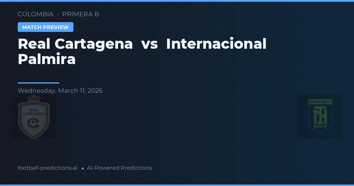 Real Cartagena vs Internacional Palmira — typy i zapowiedź meczu