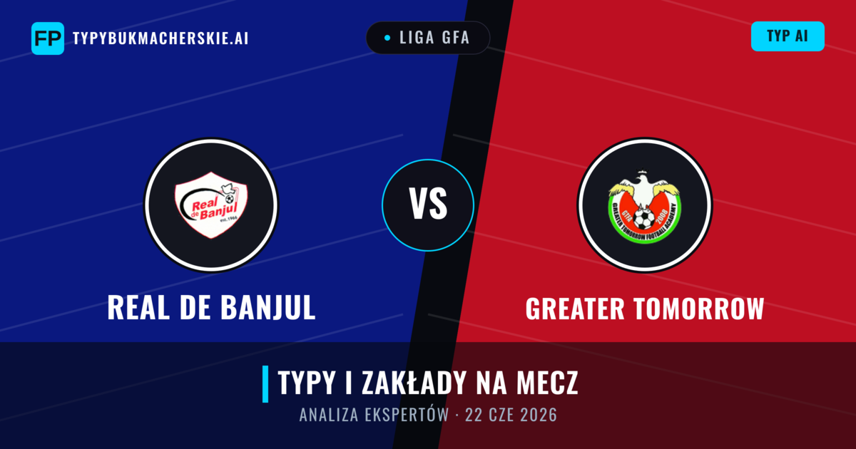 Real de Banjul vs Greater Tomorrow — typy i zapowiedź meczu