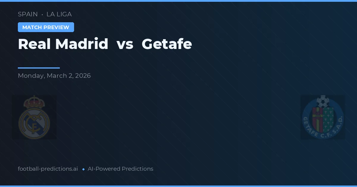 Real Madryt vs Getafe — typy i zapowiedź meczu