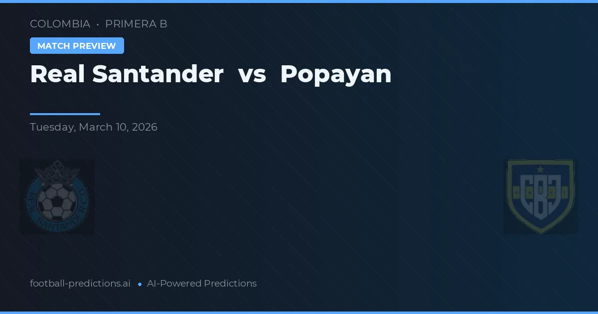 Real Santander vs Popayán — typy i zapowiedź meczu