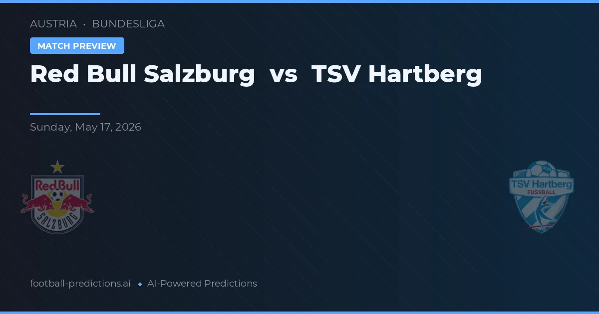Red Bull Salzburg vs TSV Hartberg — typy i zapowiedź meczu