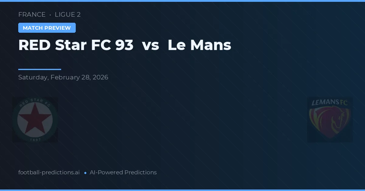Red Star FC 93 vs Le Mans — typy i zapowiedź meczu