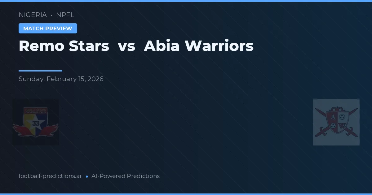 Remo Stars vs Abia Warriors — typy i zapowiedź meczu