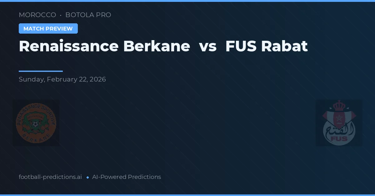 Renaissance Berkane vs FUS Rabat — typy i zapowiedź meczu