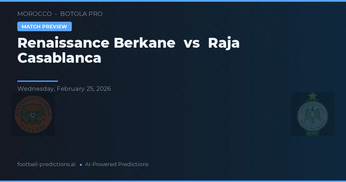 Renaissance Berkane vs Raja Casablanca — typy i zapowiedź meczu