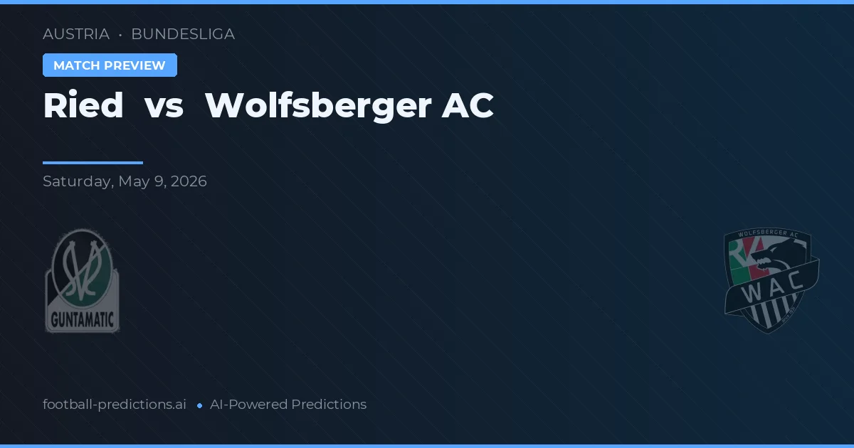 Ried vs Wolfsberger AC — typy i zapowiedź meczu