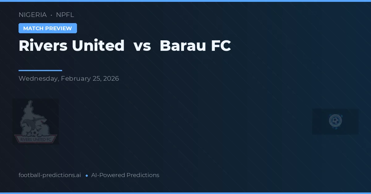 Rivers United vs Barau FC — typy i zapowiedź meczu