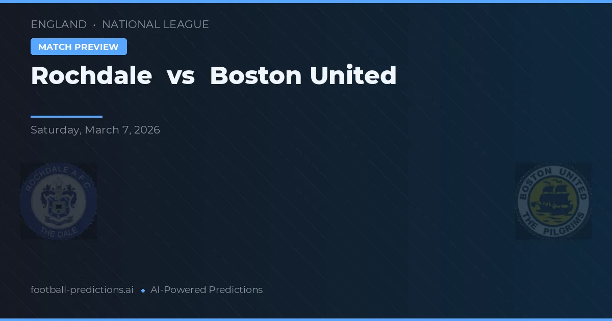 Rochdale vs Boston United — typy i zapowiedź meczu