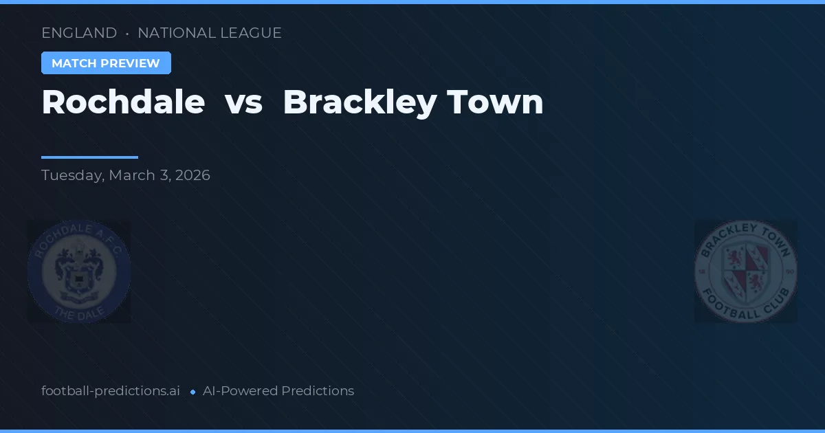 Rochdale vs Brackley Town — typy i zapowiedź meczu