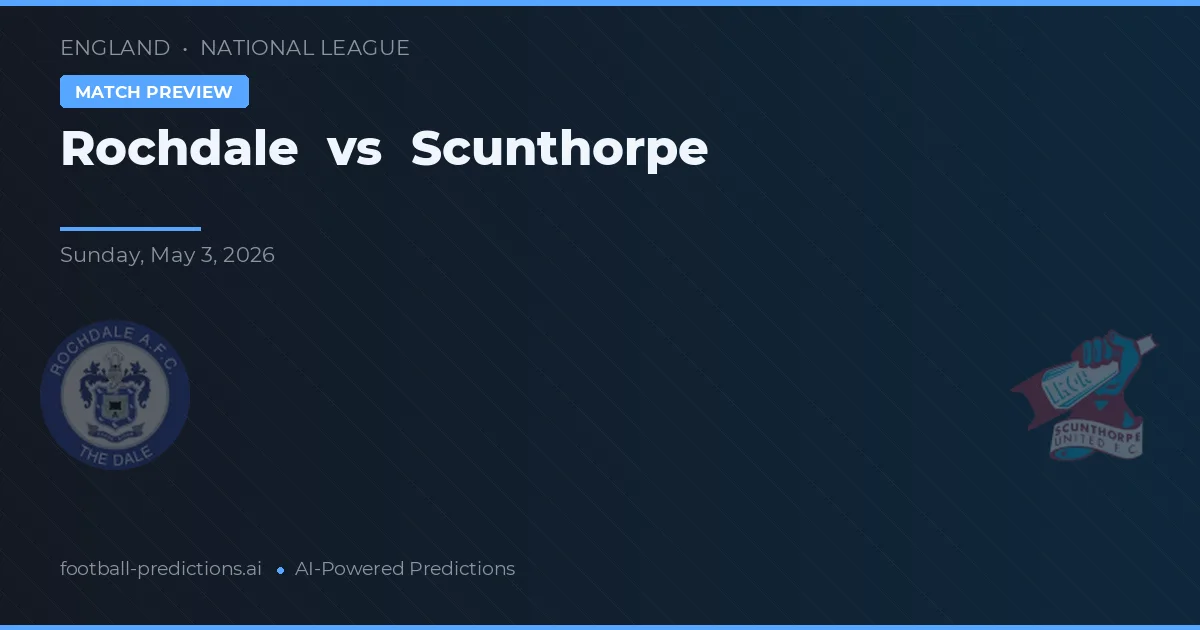 Rochdale vs Scunthorpe — typy i zapowiedź meczu