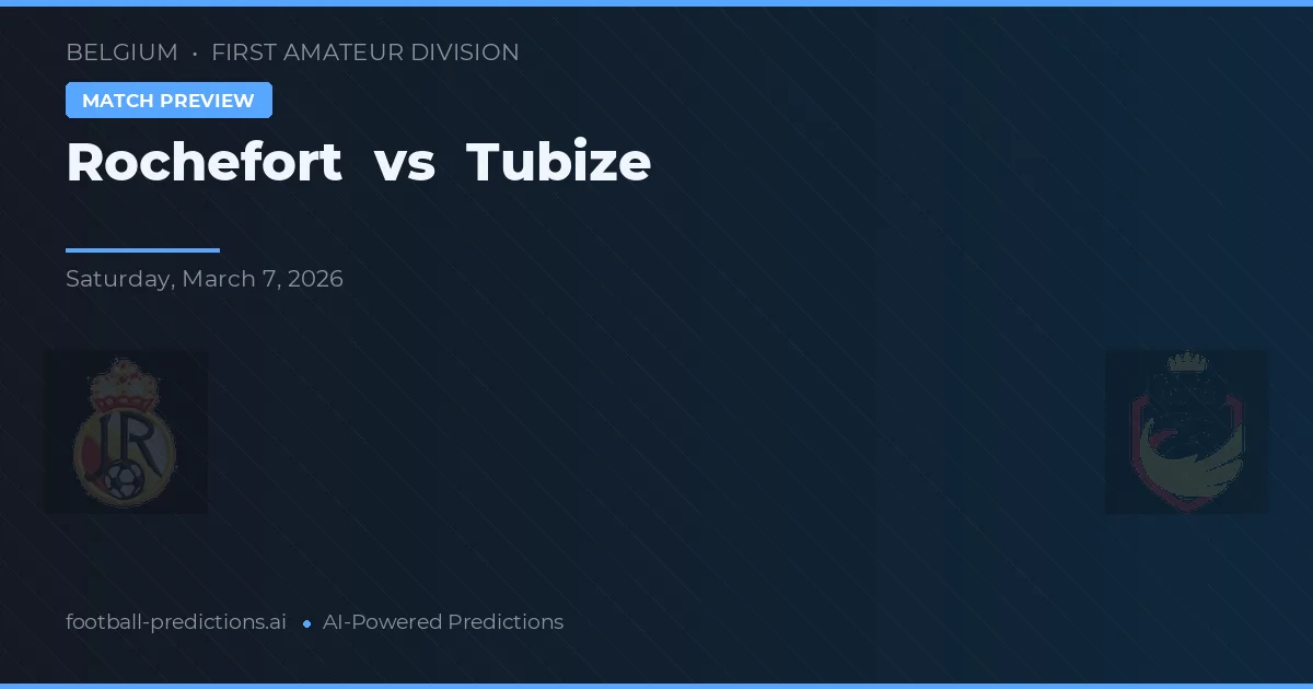 Rochefort vs Tubize — typy i zapowiedź meczu