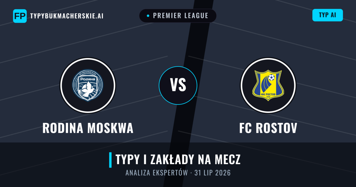 Rodina Moskwa vs FC Rostov — typy i zapowiedź meczu