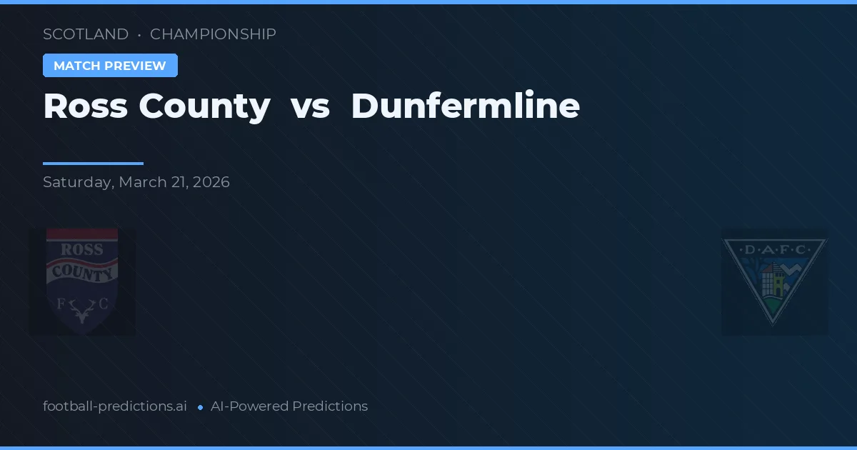 Ross County vs Dunfermline — typy i zapowiedź meczu