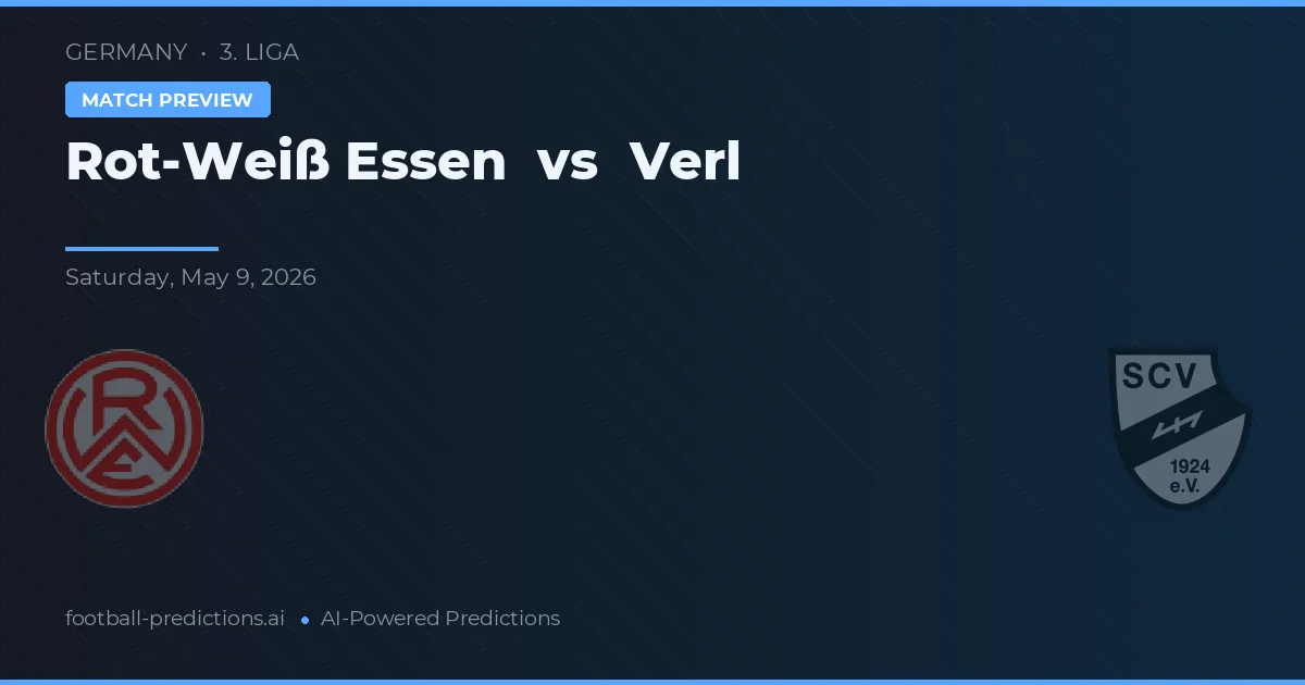 Rot-Weiß Essen vs Verl — typy i zapowiedź meczu
