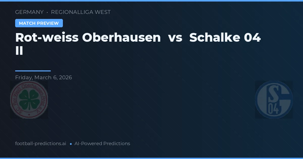 Rot-Weiß Oberhausen vs Schalke 04 II — typy i zapowiedź meczu