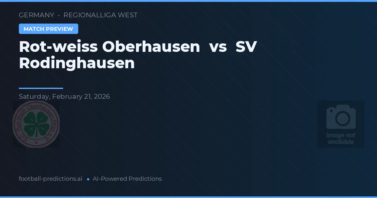 Rot-Weiß Oberhausen vs SV Rodinghausen — typy i zapowiedź meczu