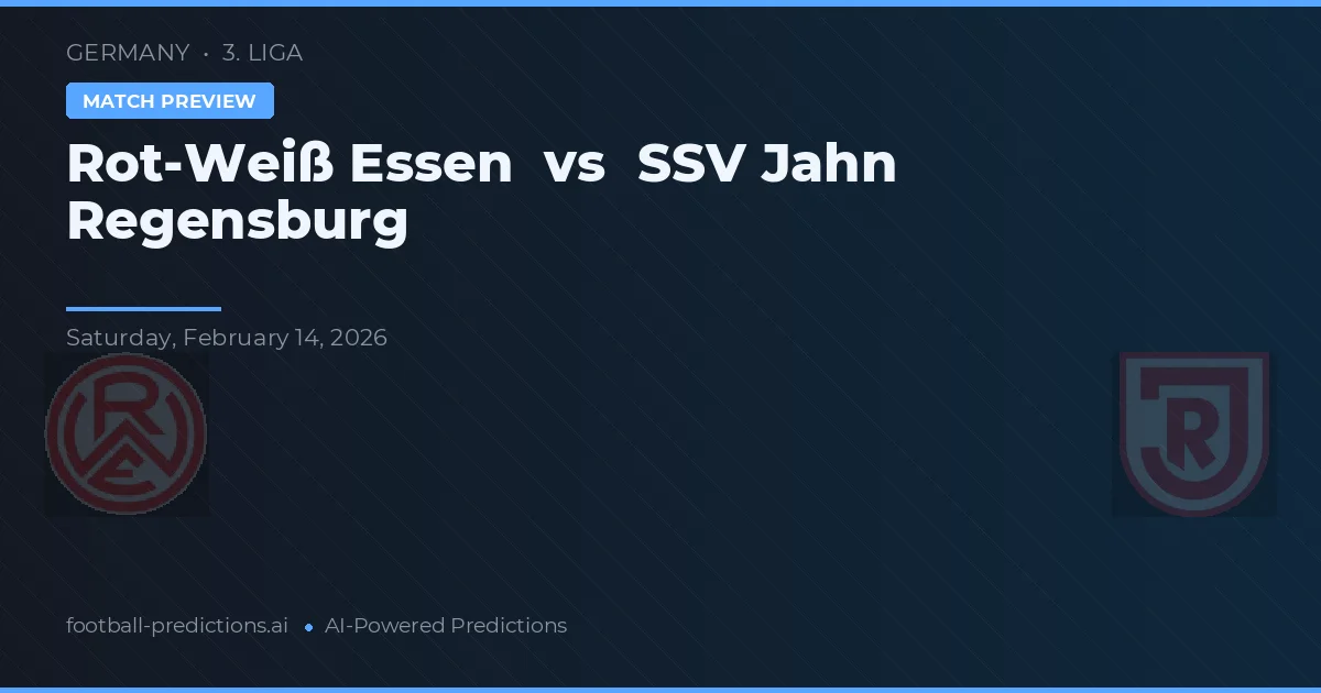 Rot-Weiß Essen vs SSV Jahn Regensburg — typy i zapowiedź meczu