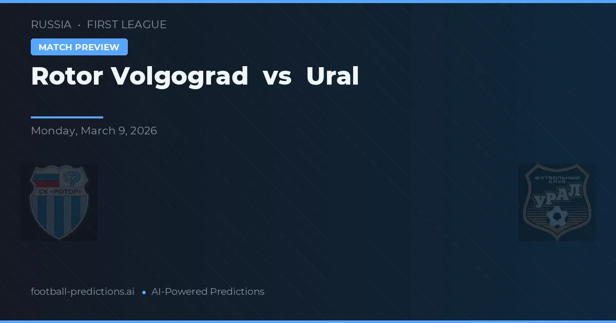 Rotor Volgograd vs Ural — typy i zapowiedź meczu