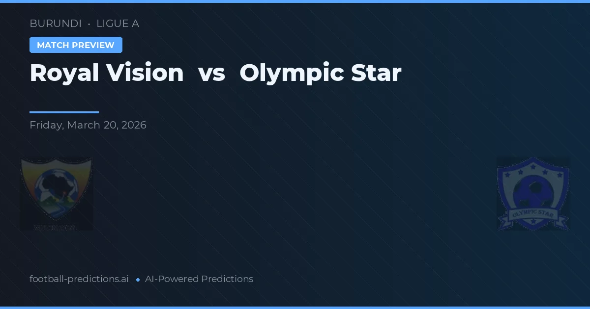 Royal Vision vs Olympic Star — typy i zapowiedź meczu