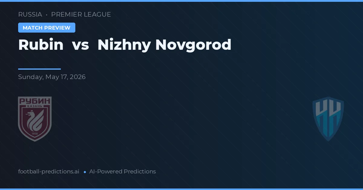 Rubin vs Nizhny Novgorod — typy i zapowiedź meczu