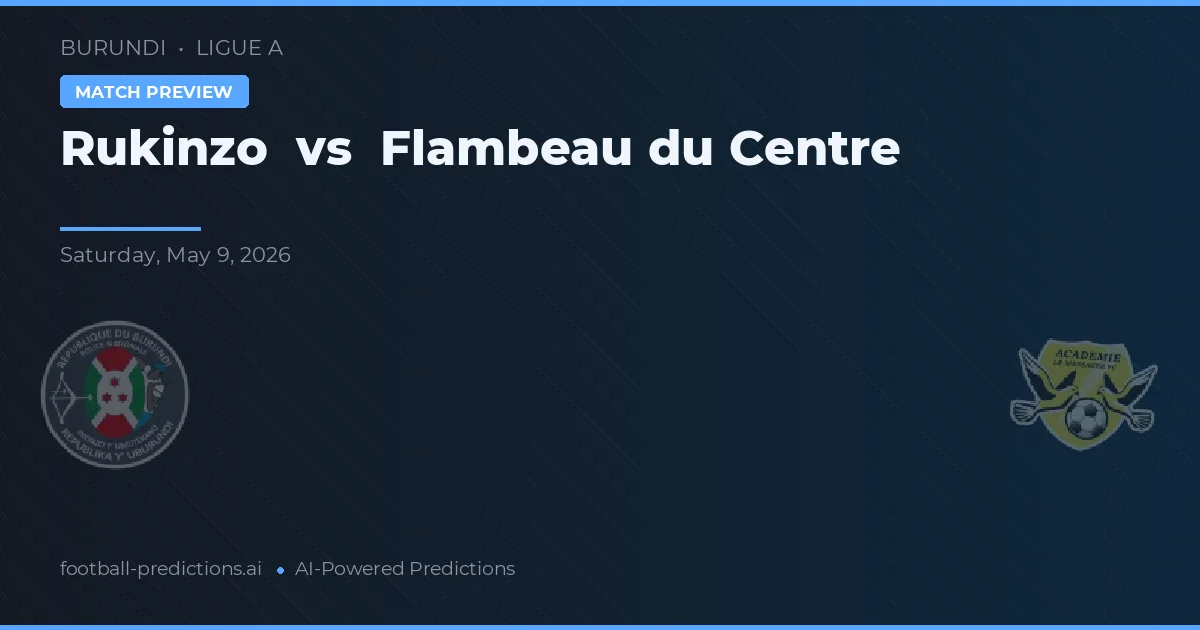 Rukinzo vs Flambeau du Centre — typy i zapowiedź meczu