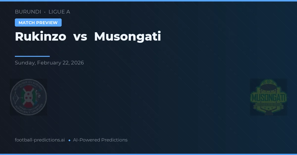 Rukinzo vs Musongati — typy i zapowiedź meczu