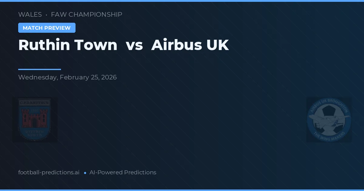 Ruthin Town vs Airbus UK — typy i zapowiedź meczu