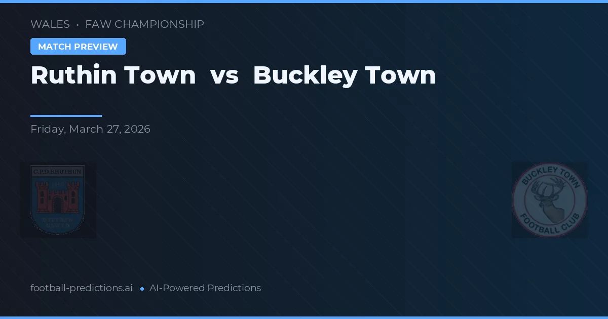 Ruthin Town vs Buckley Town — typy i zapowiedź meczu