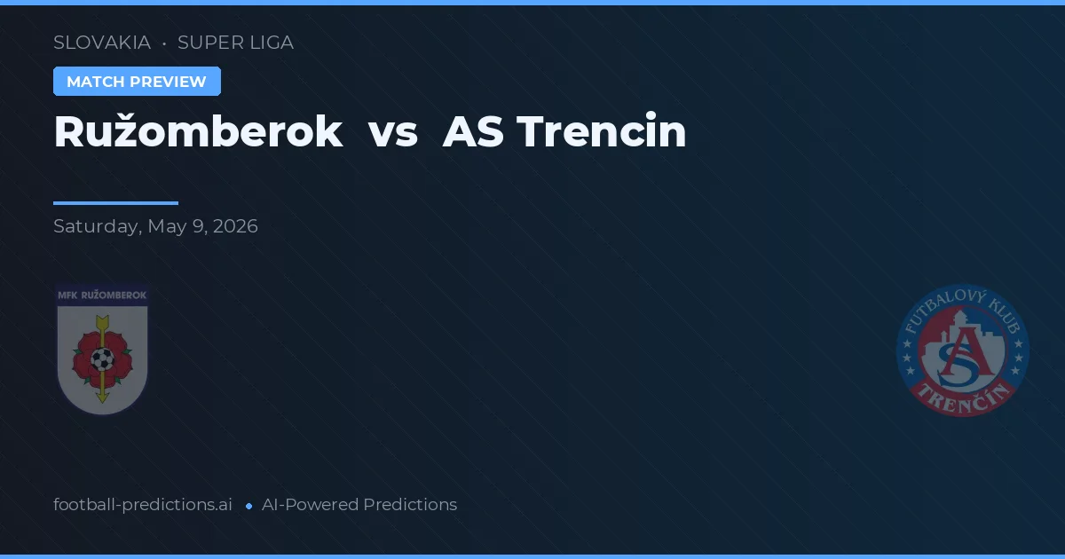 Ružomberok vs AS Trenčín — typy i zapowiedź meczu