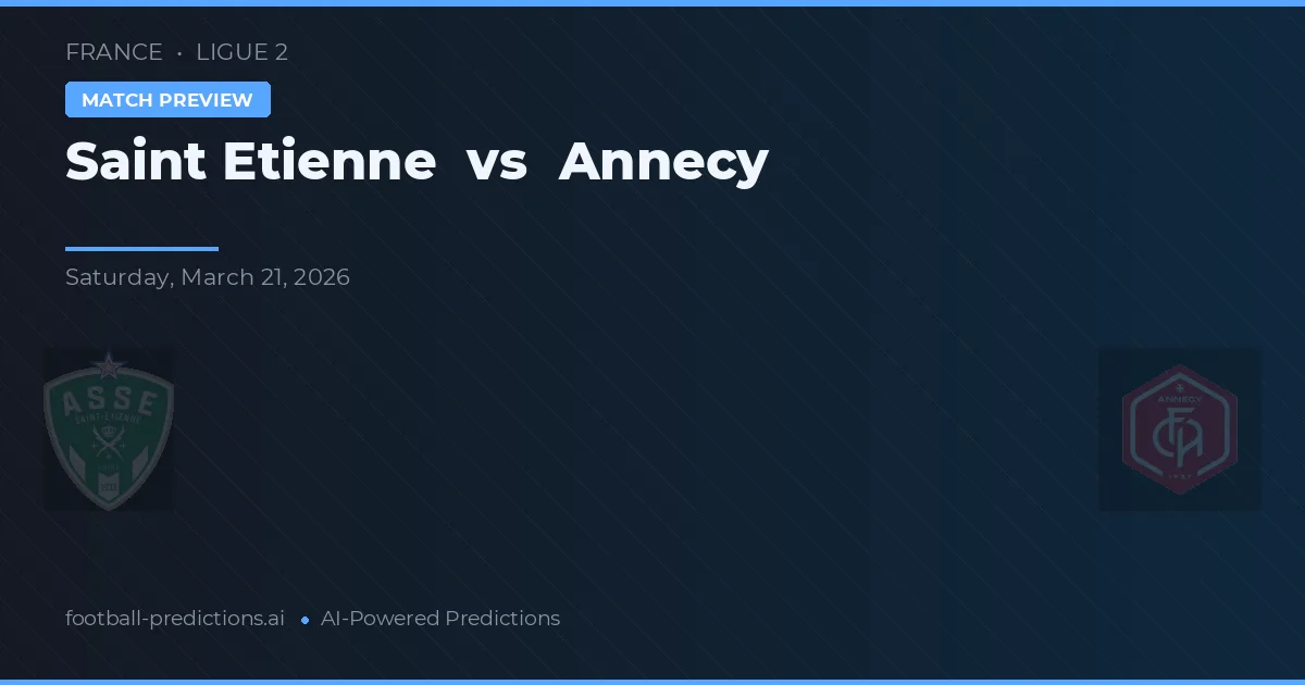 Saint-Étienne vs Annecy — typy i zapowiedź meczu