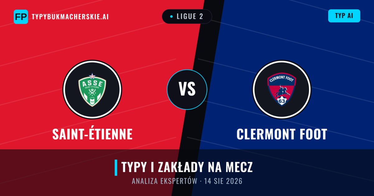Saint-Étienne vs Clermont Foot — typy i zapowiedź meczu