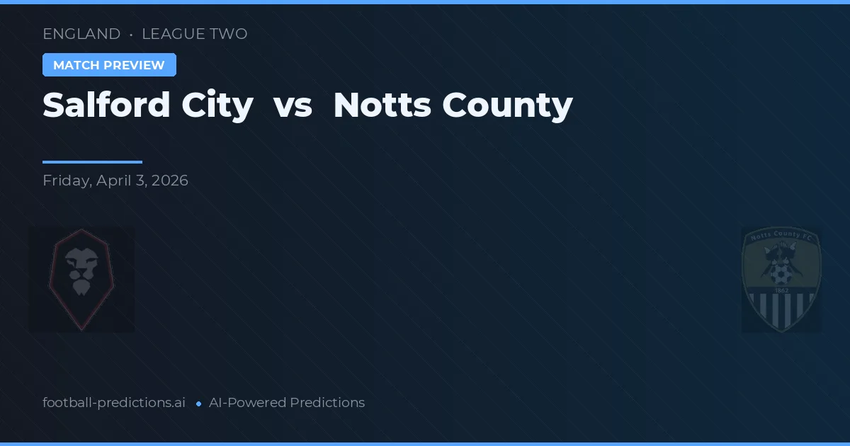 Salford City vs Notts County — typy i zapowiedź meczu
