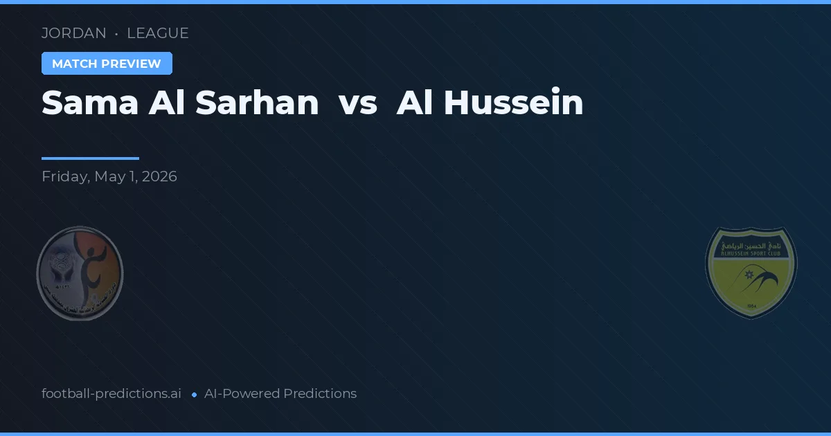 Sama Al Sarhan vs Al Hussein — typy i zapowiedź meczu