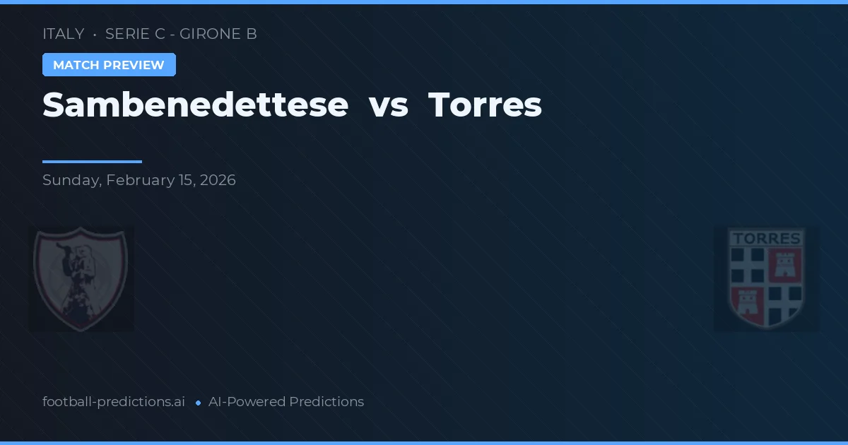 Sambenedettese vs Torrens — typy i zapowiedź meczu