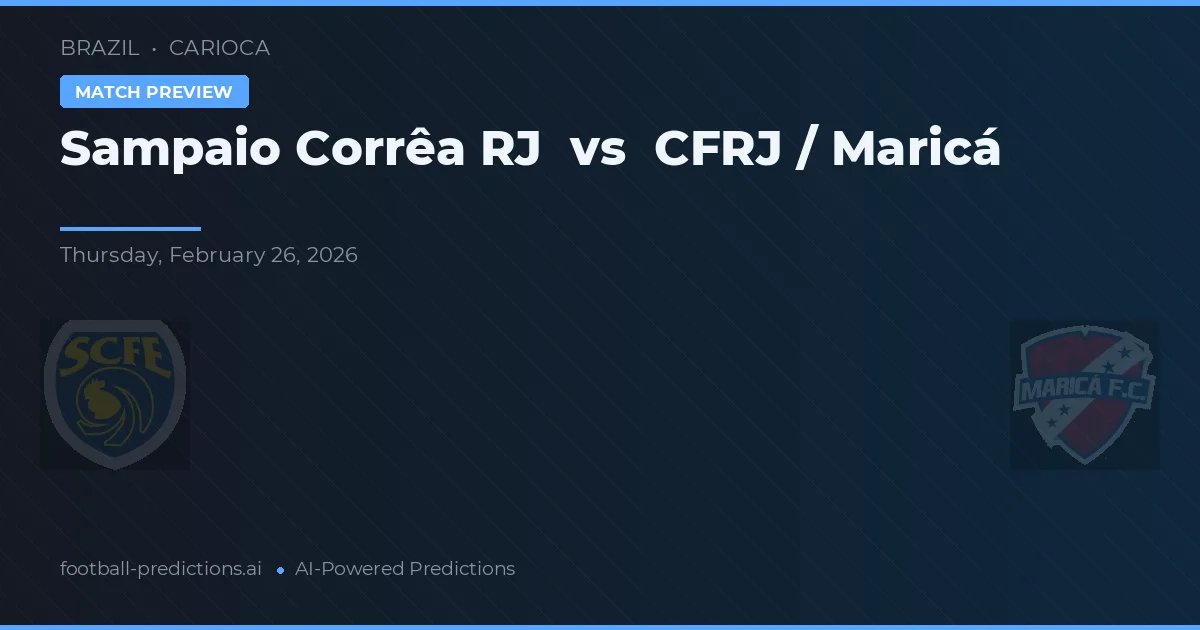Sampaio Corrêa RJ vs CFRJ / Maricá — typy i zapowiedź meczu