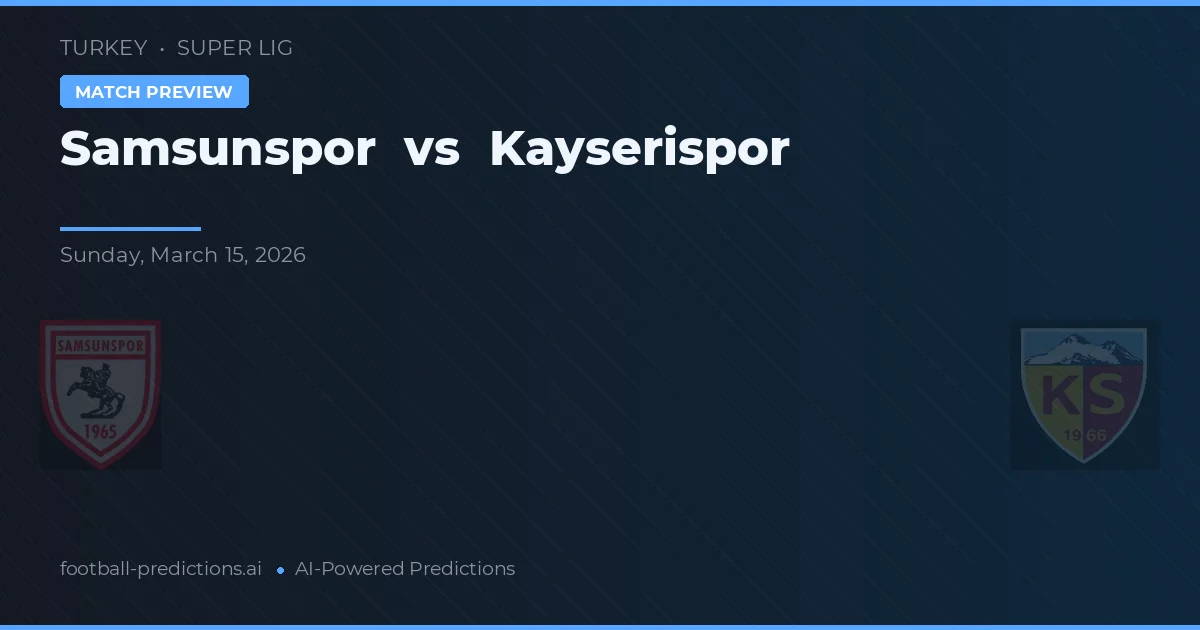 Samsunspor vs Kayserispor — typy i zapowiedź meczu