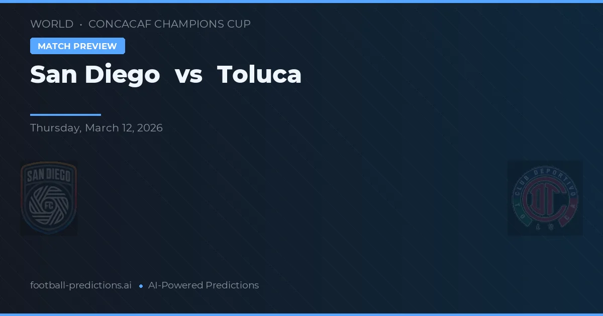 San Diego vs Toluca — typy i zapowiedź meczu