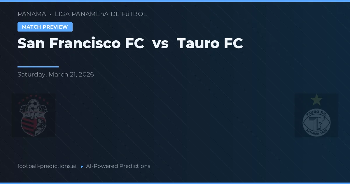 San Francisco FC vs Tauro FC — typy i zapowiedź meczu
