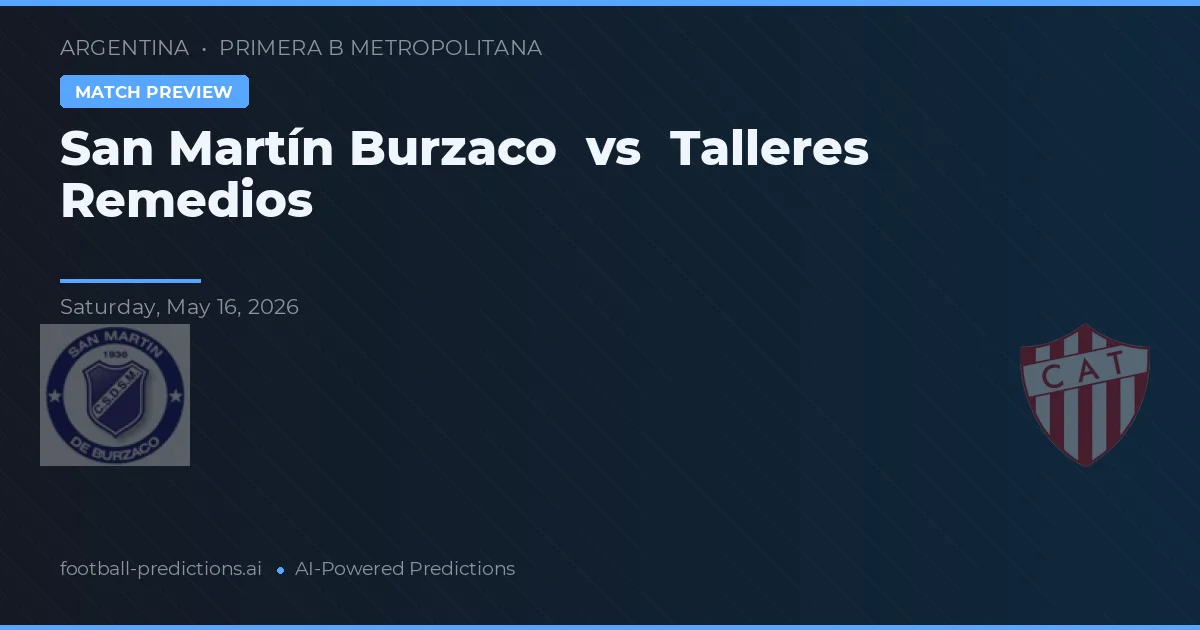 San Martín Burzaco vs Talleres Remedios — typy i zapowiedź meczu