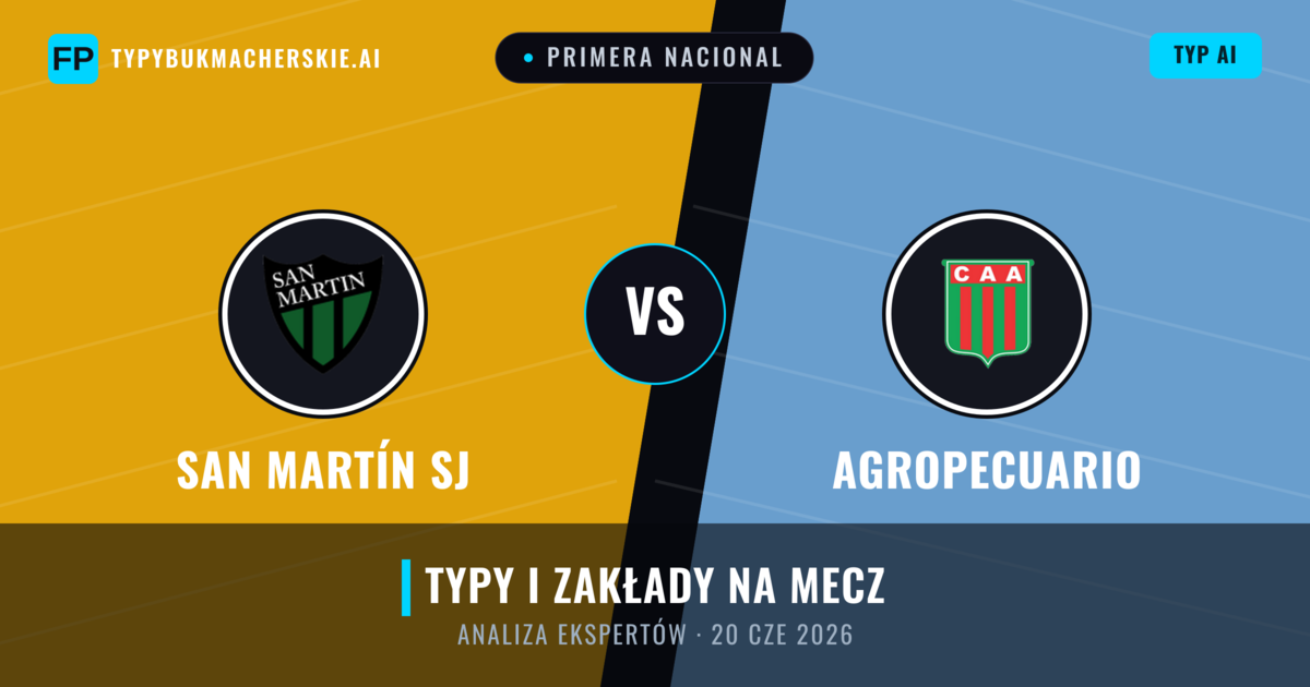 San Martín SJ vs Agropecuario — typy i zapowiedź meczu