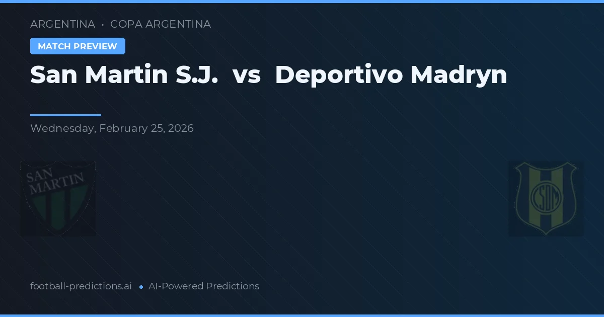 San Martín SJ vs Deportivo Madryn — typy i zapowiedź meczu