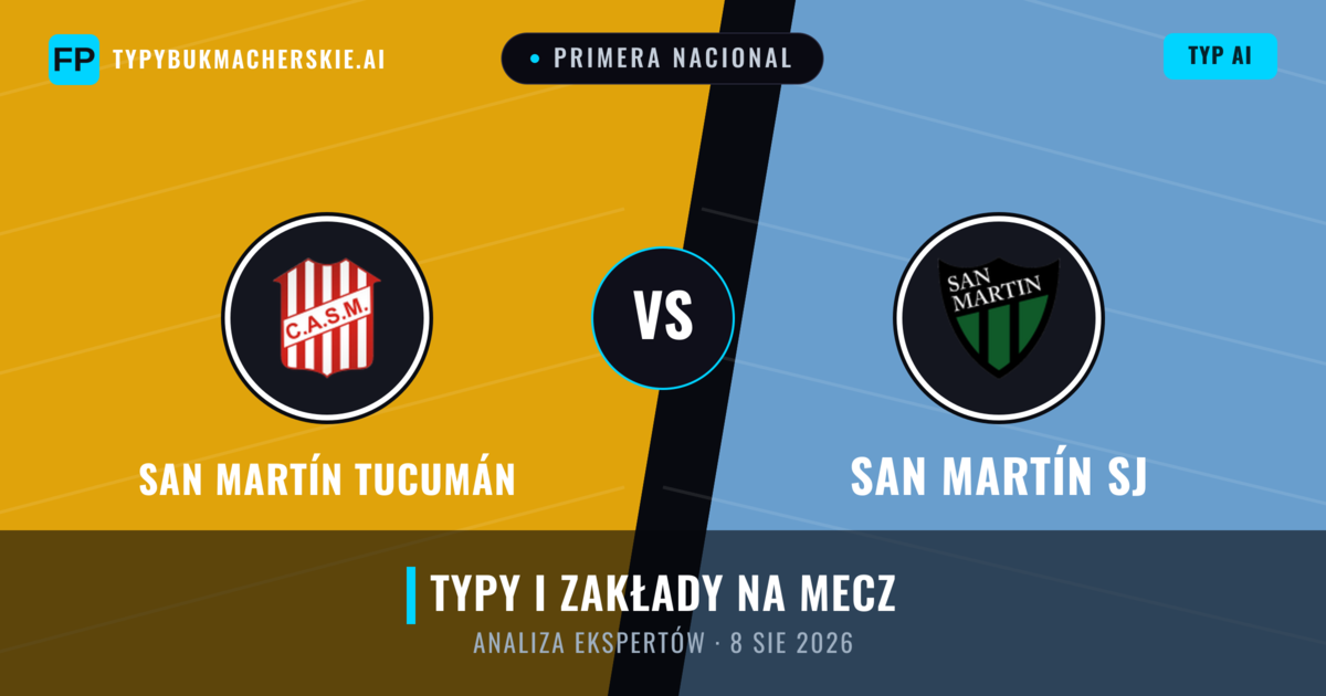 San Martín Tucumán vs San Martín SJ — typy i zapowiedź meczu